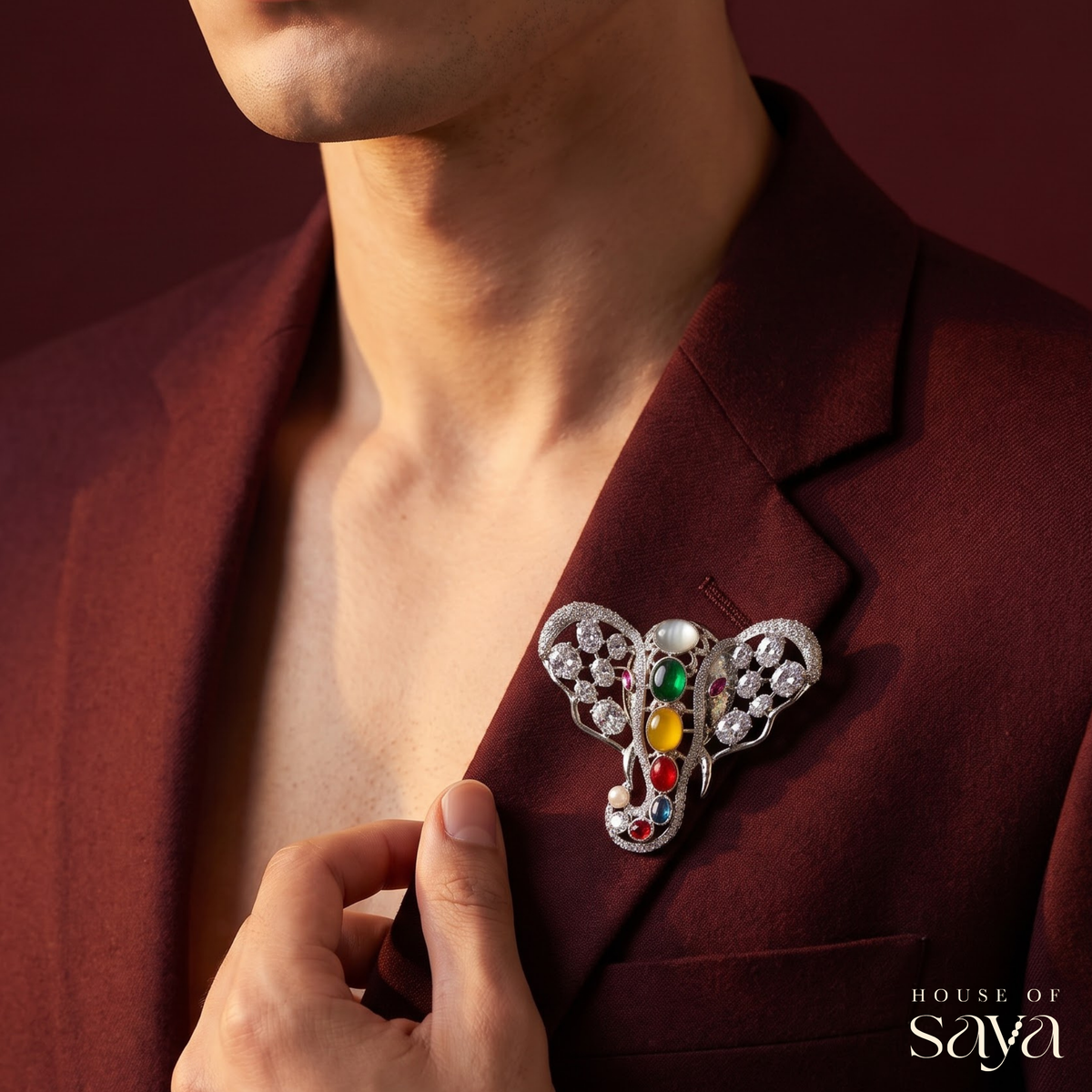 Mangal Diamond Brooch