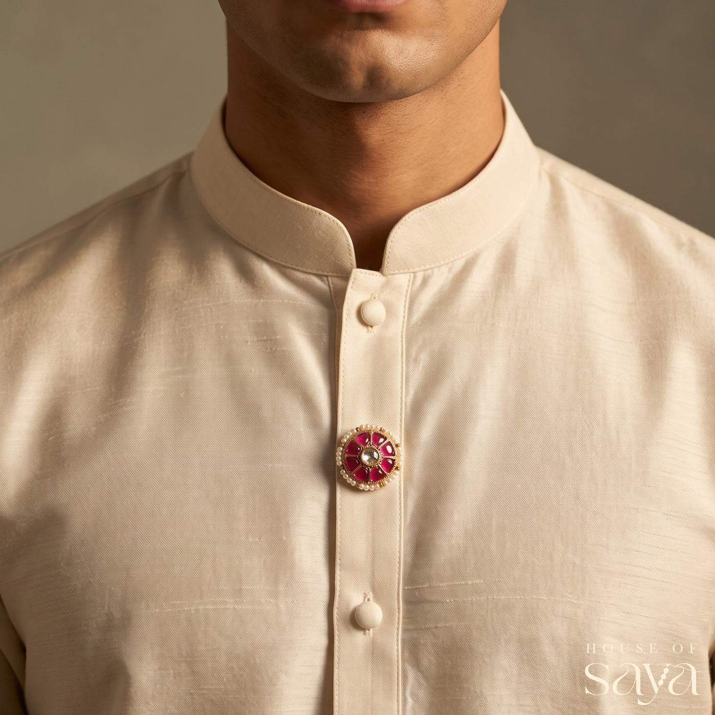Surkhi Button Cover
