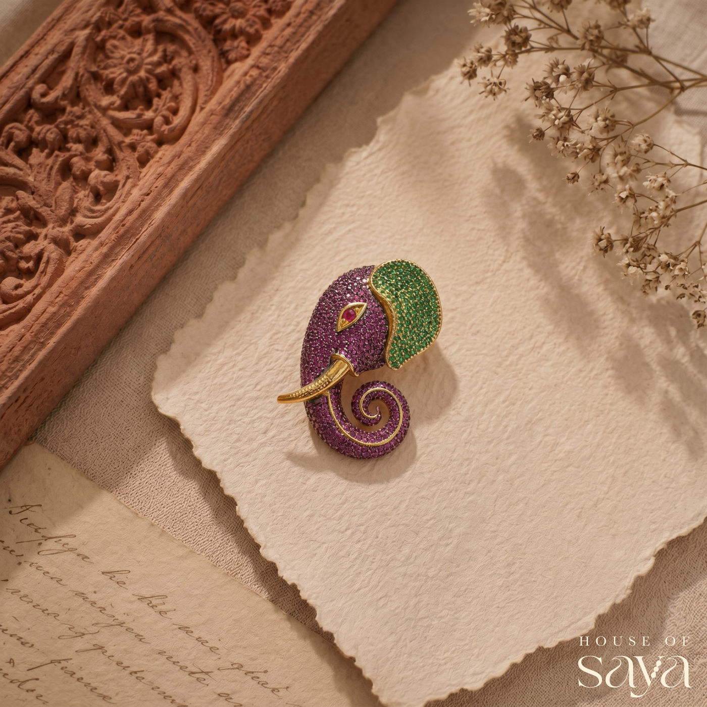 Jewel Tusk Brooch