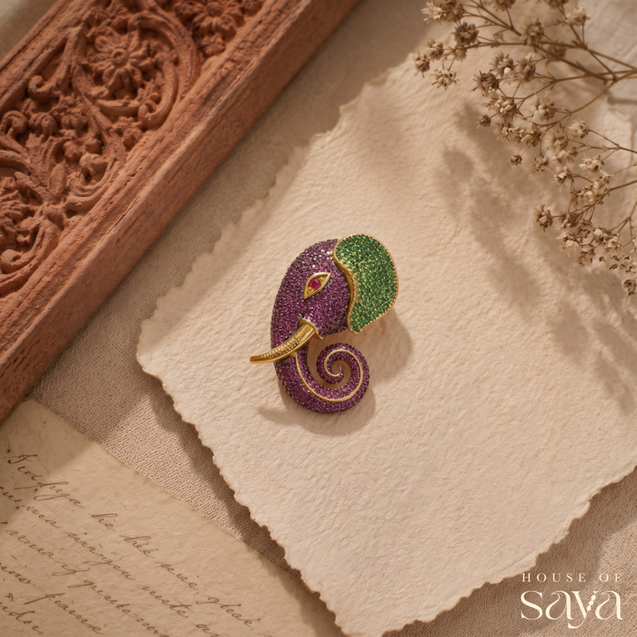 Jewel Tusk Brooch