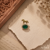 Emerald Stallion Brooch
