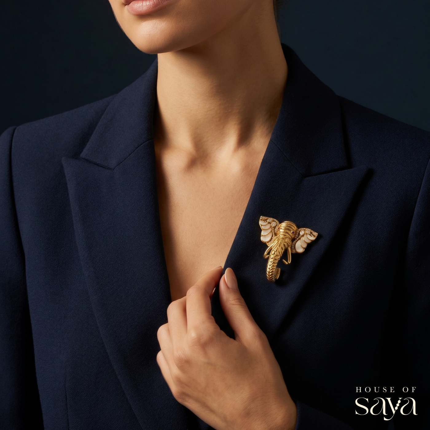 Ivory Majesty Brooch