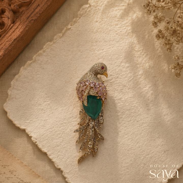 Paradise Parrot Brooch