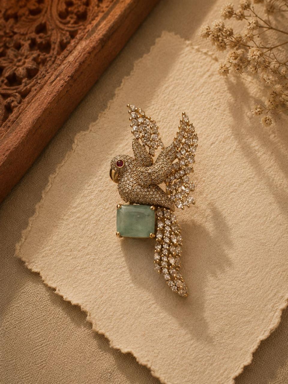 Celeste Parrot Brooch