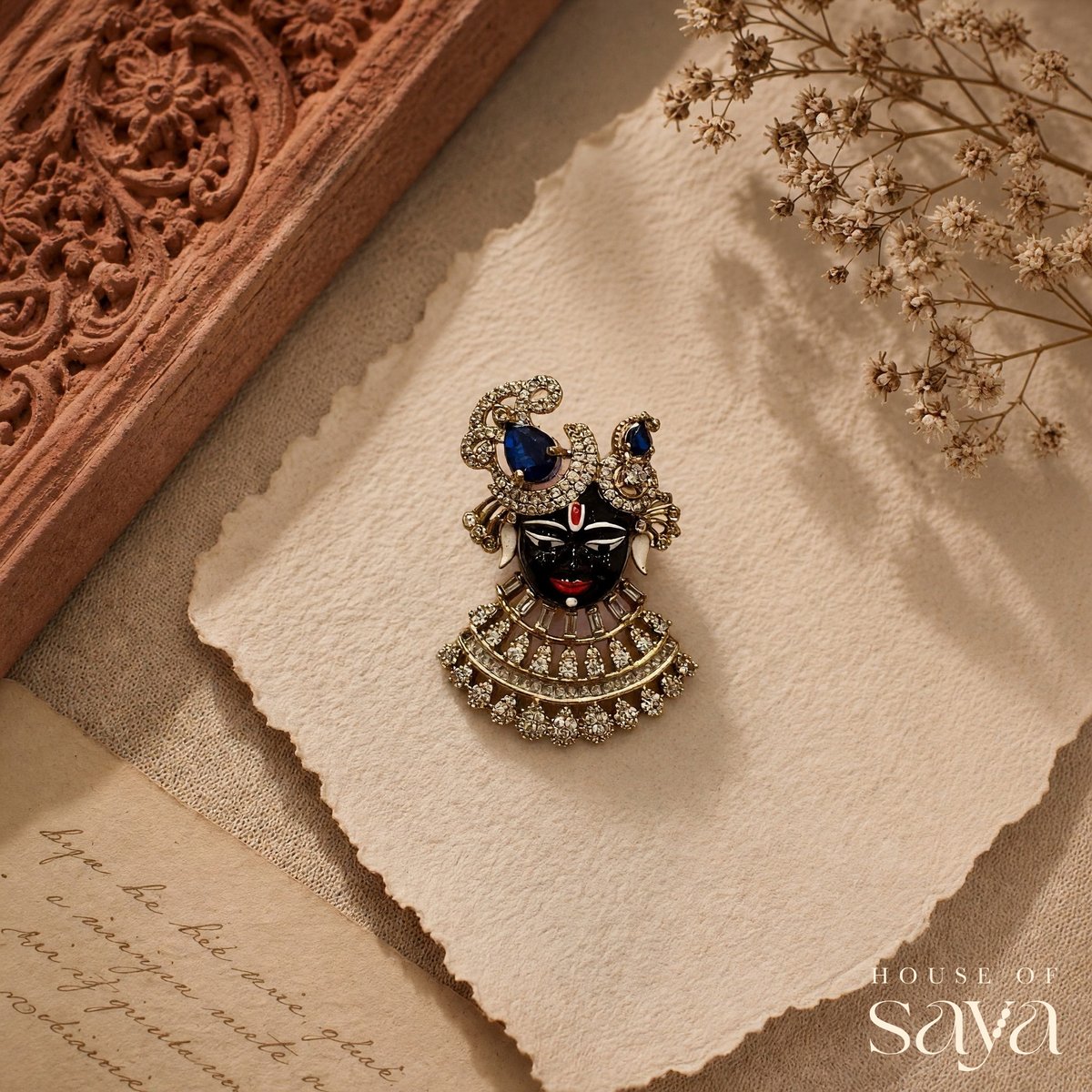 Neelam Neel Mukut Brooch