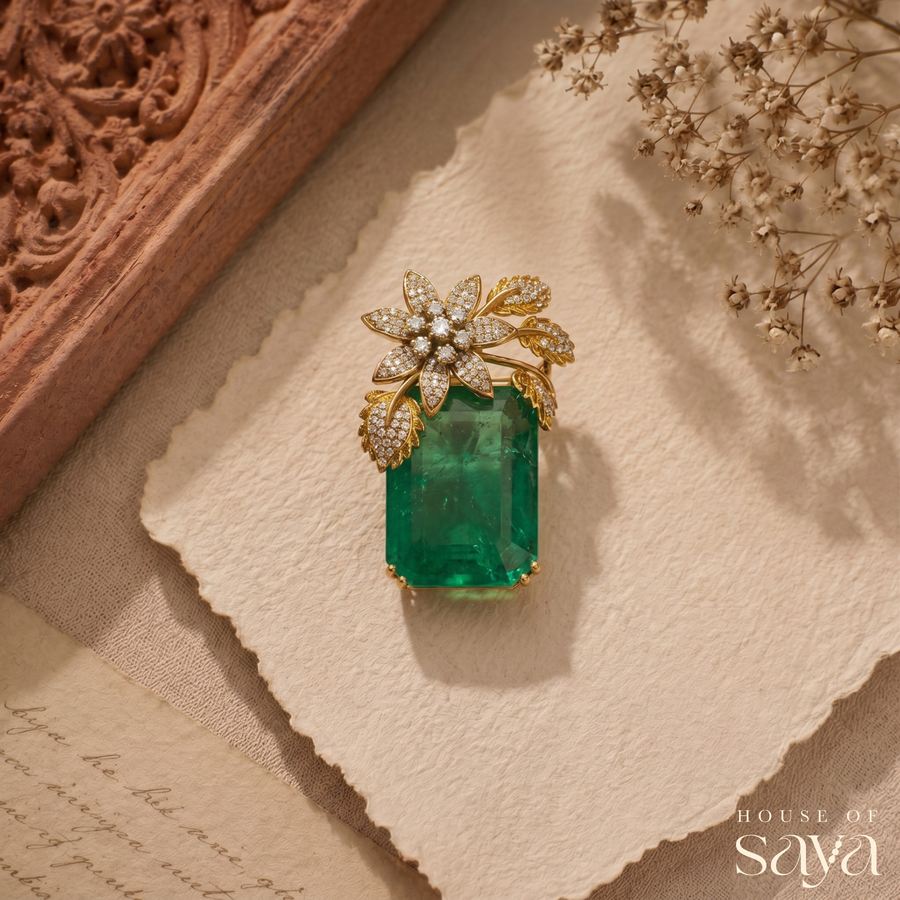 Emerald Bloom Brooch