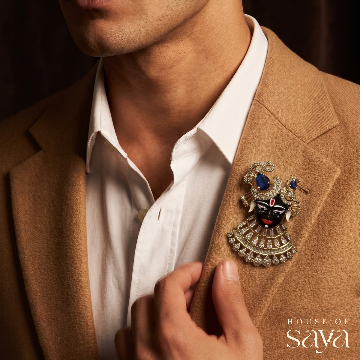 Neelam Neel Mukut Brooch