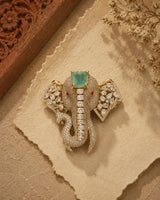 Emerald Gajraj Brooch