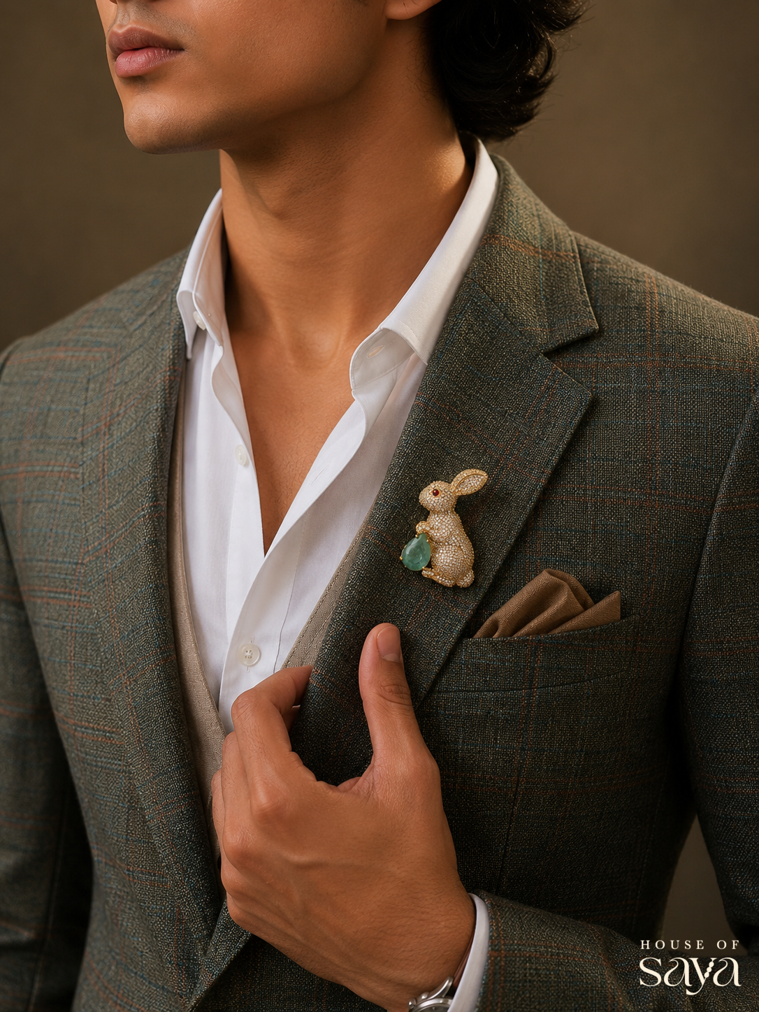 The Sage Hare brooch