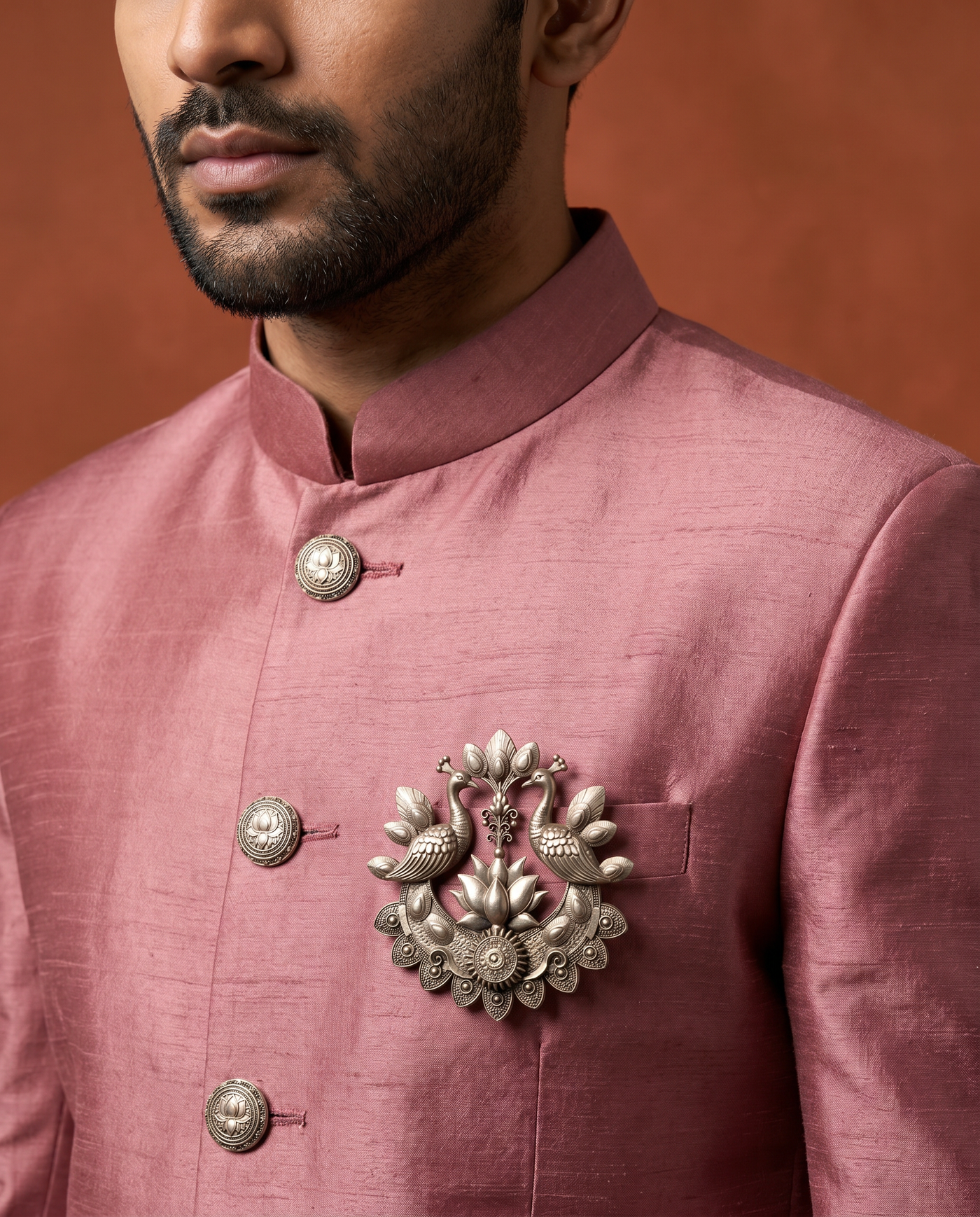 Mayur Padma Brooch