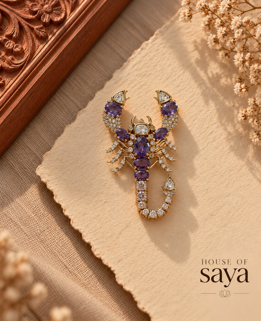 Purple Scorpion Brooch