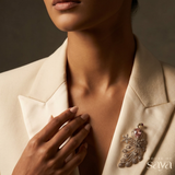 Blush Peacock Brooch